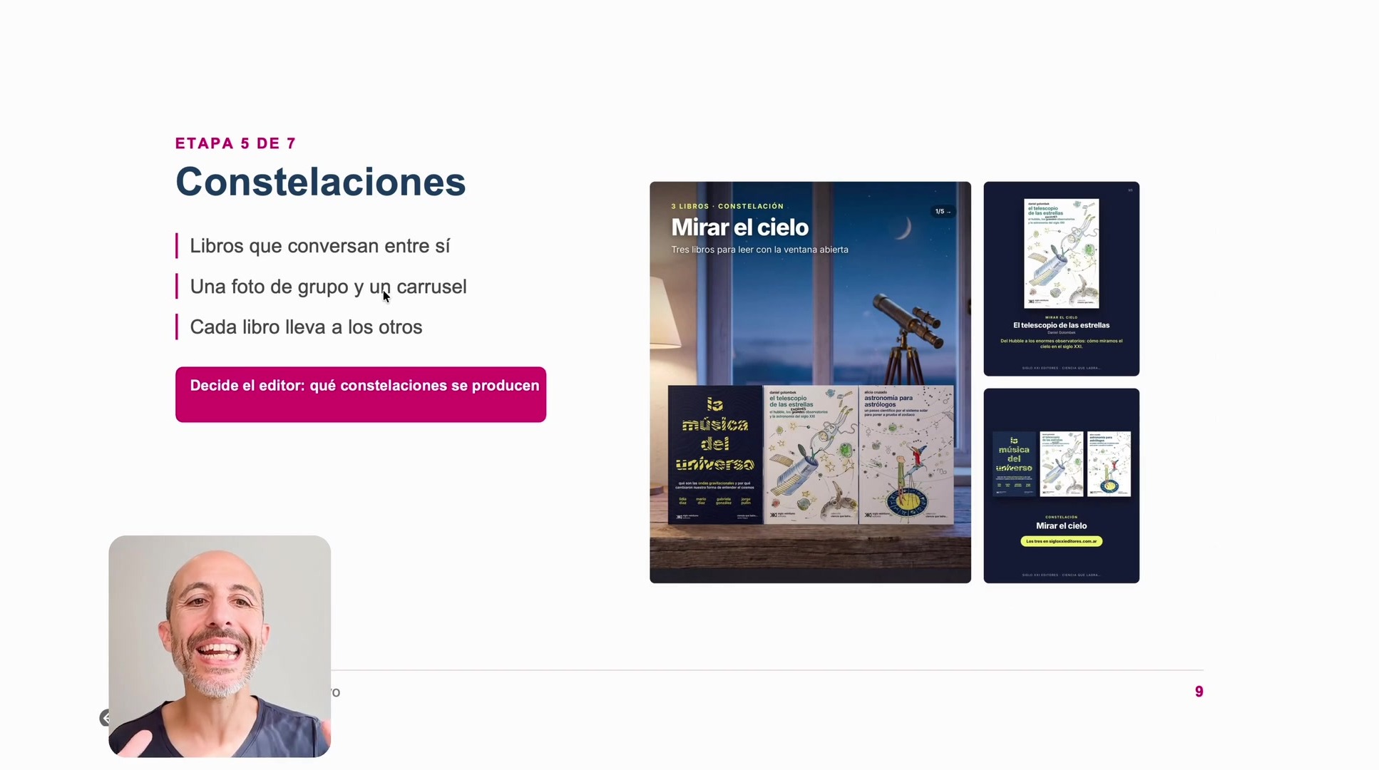 Generación automatizada de piezas de comunicación para libros de fondo