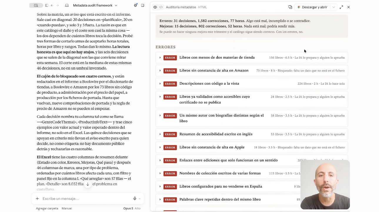 Auditoría, generación y optimización masiva de metadatos con IA